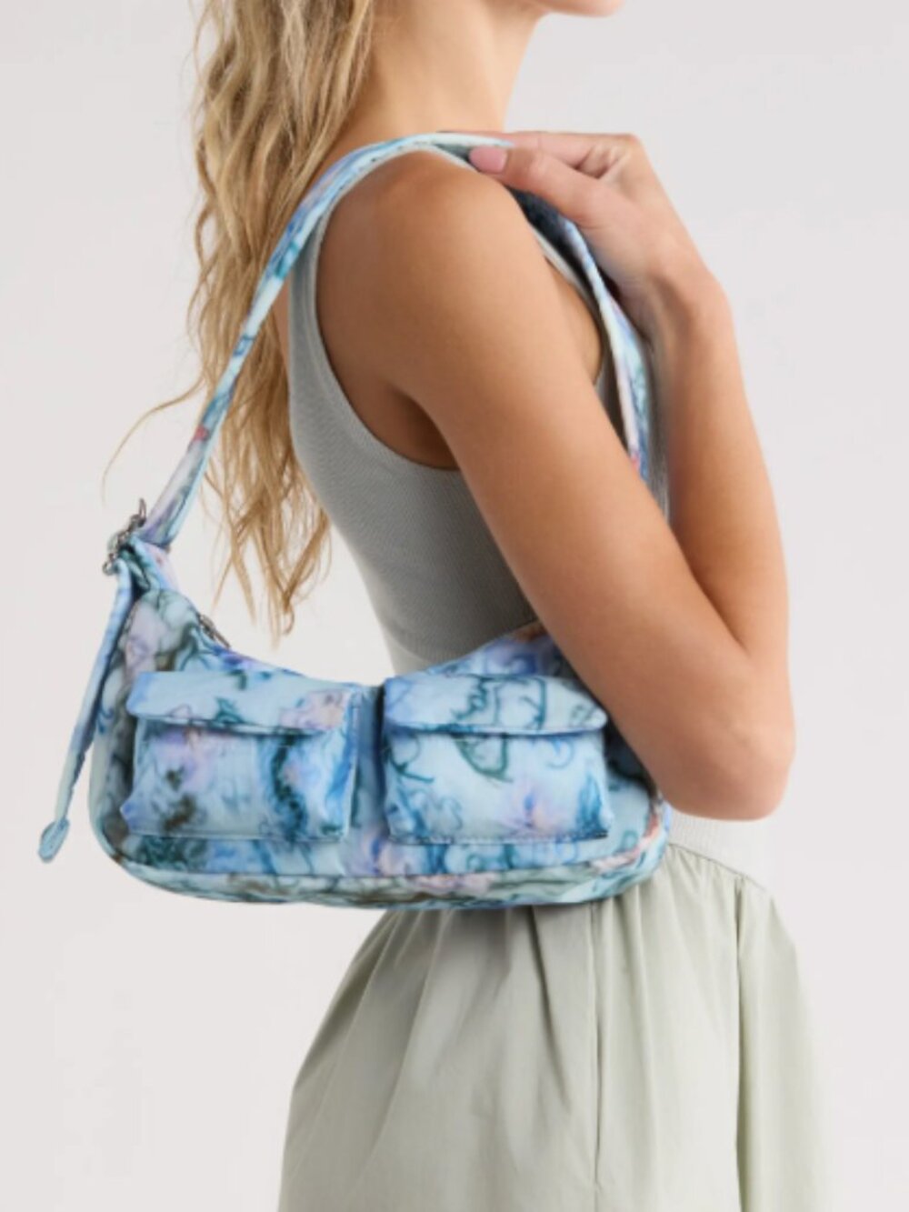 BAGGU x Collina Strada Blue Thorns Cargo Shoulder Bag